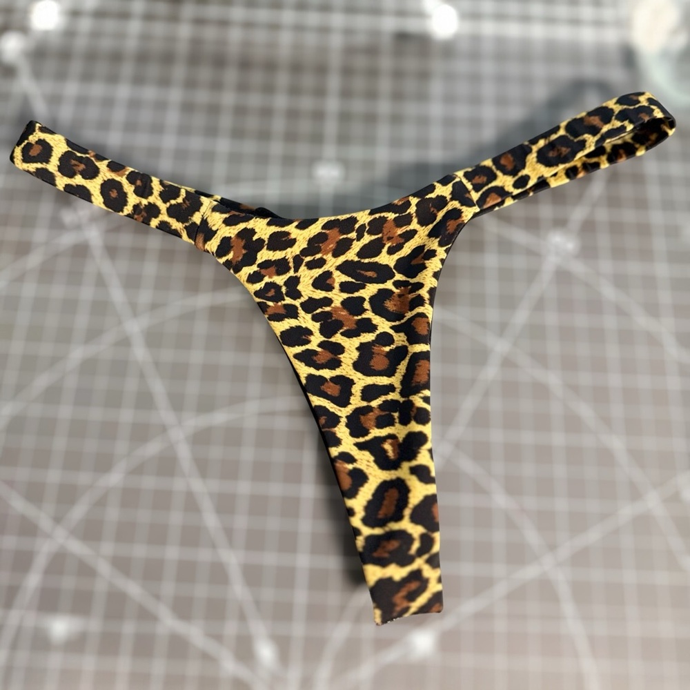 Leopard Print Thong